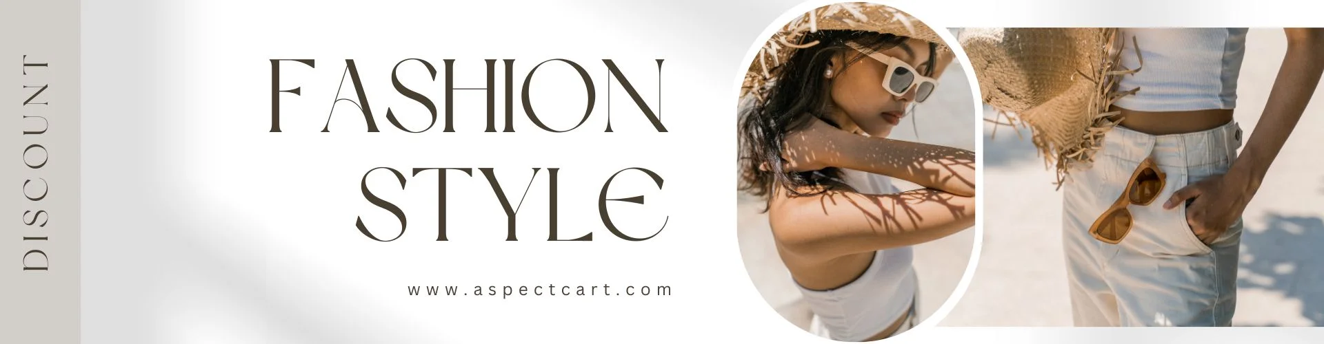 Banner eines Online-Modegeschäfts mit moderner Kleidung und Accessoires